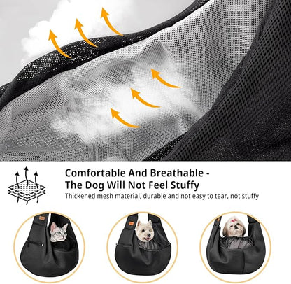 CUBY Dog and Cat Sling Carrier - Adjustable Breathable Mesh Small Pet Sling - Soft Pouch and Tote Design - Suitable for Puppy, Small Dogs Cats Outdoor