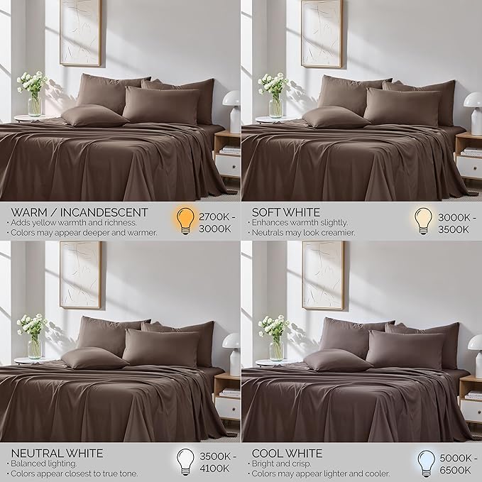 Southshore Fine Living, Inc. 6-Piece Full Sheet Set, 21-Inch Extra Deep Pocket Sheets Full Size Bed, Fitted and Flat Sheet Set, Chocolate Brown Pillow Cases Standard Size, Chocolate Brown Sheets
