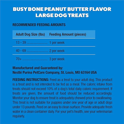 Purina Busy Bone Adult Dog Chew Bone Treats, Peanut Butter - 6 ct. Pouch