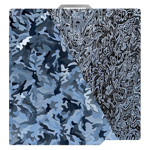 PEY (Camouflage & Ripple) 3D Printer Print Bed Spring Steel Build Pate Compatible with Bambu X1 / X1C / X1E / P1P / P1S / A1