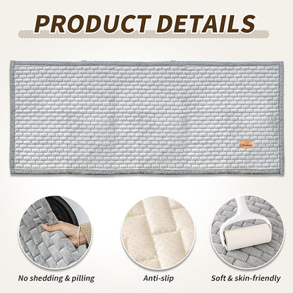 Couch Covers for Dogs Washable, Velvet Dog Couch Cover Protector, Fuzzy Plush Pet Sofa Cover for 3 Cushion Couch, Sofa Covers for Pets(1PC,Light Grey,27.6"x82.7",3 Seater Sofa Pad Cover)