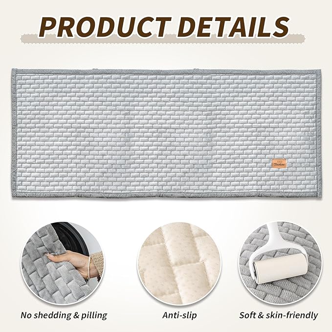 Couch Covers for Dogs Washable, Velvet Dog Couch Cover Protector, Fuzzy Plush Pet Sofa Cover for 2-3 Cushion Couch, Sofa Covers for Pets(1PC,Light Grey,27.6"x70.9",2-3 Seater Sofa Pad Cover)