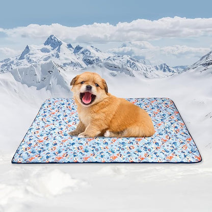 Tuiskusa Premium Cooling Blanket for Dogs Pet Cooling Pads Washable Pet Cool Mat for Cats Hot Weather Puppy Lightweight Throw Calming Pad(22x28 inches)