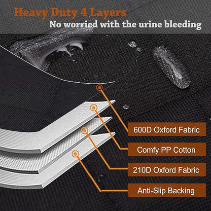 JSTHT Dog Seat Cover, 100% Waterproof Bench Seat Cover Protector Scratch Proof Nonslip Durable Soft Pet Back Seat Covers for Cars Trucks & SUV