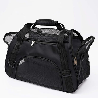 MuchL Pet Carrier Soft-Sided Carriers for Cat Carriers Dog Carrier for Small Medium Cats Dogs Puppies Pet Carrier Airline Approved Cat Dog Pet Travel Carrier (Small, Black)