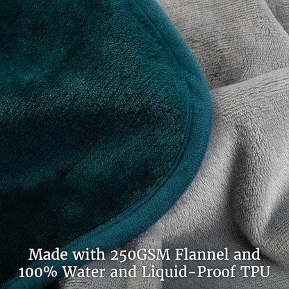 Lavish Home Waterproof Blanket - 80x80 King-Size Blanket for Kids, Pets, and Outdoors - Throw for Bed, Couch, Chair and Car (Green)