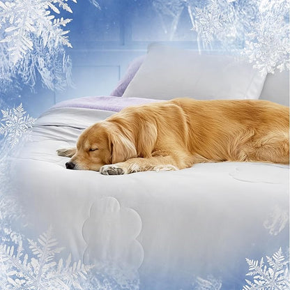 LE SURE Premium Dog Cooling Blanket for Bed - Washable Pet Throw Blanket with Q-MAX>0.4 for Summer，Soft Cat Cooling Mat, Furniture Protector, 60x80