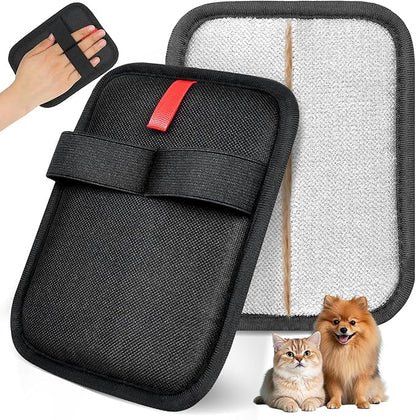 2Pack Pet Hair Removal Gloves - Gentle Deshedding Brush for Dogs & Cats, Efficient Fur & Hair Removal, Perfect for Home & Outdoor Use, Comfortable, Easy to Clean & Durable