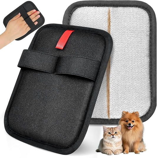 2Pack Pet Hair Removal Gloves - Gentle Deshedding Brush for Dogs & Cats, Efficient Fur & Hair Removal, Perfect for Home & Outdoor Use, Comfortable, Easy to Clean & Durable