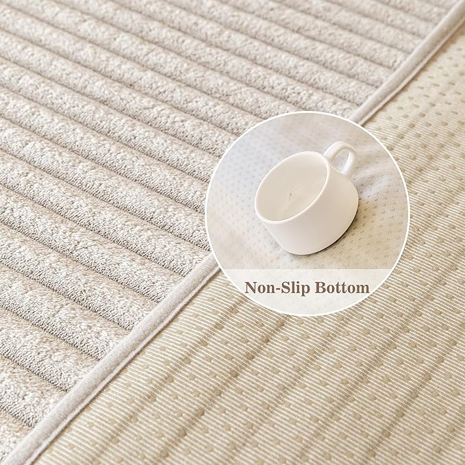 MYSKY HOME Couch Cover L Shape, 100% Waterproof Couch Cover, Couch Covers for Dogs, Non Slip Couch Covers for 3 Cushion Sofa Pet Friendly, Soft Sofa Slipcover Dog Bed Cover Protector, Oat, 35"x70.9"