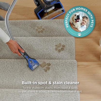 Shark CarpetXpert HairPro | Upright Carpet, Area Rug & Upholstery Cleaner | Carpet Shampooer | Handheld Spot & Stain Eliminator | Pet Hair Pickup & Odor Removal | 2 Cleaning Tools | Cobalt | EX251BRN