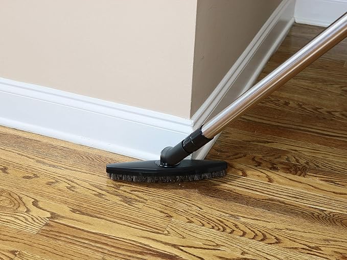 1.25" Hardwood Floor Vacuum Brush Attachment with Natural Horsehair Bristles - Includes 1-3/8" & 1.5" Adapters - Compatible with Shark, Miele, Hoover, Shop Vac, Eureka, Oreck