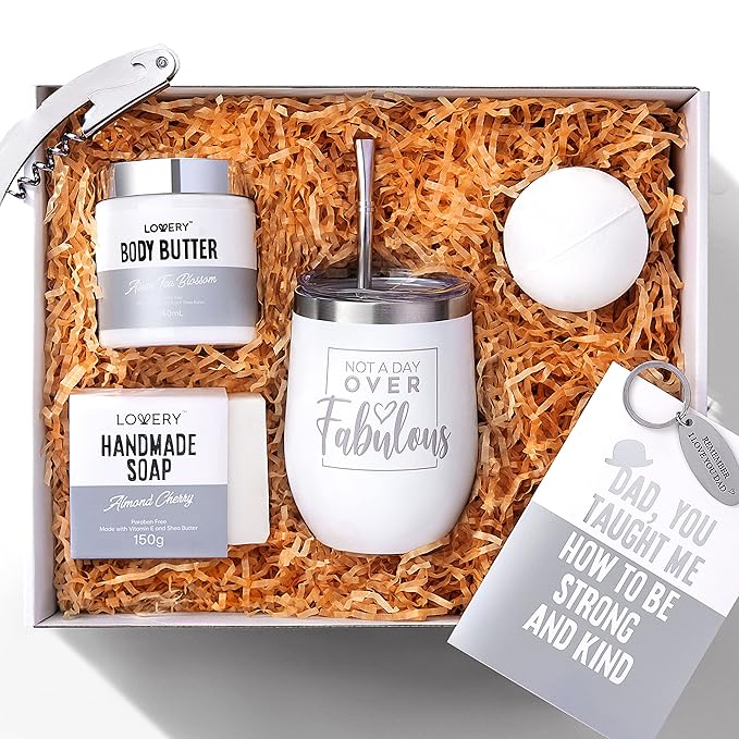 Gift for Dad, Personalized Gifts for Men, Birthday Funny Thank You Gifts for Him, Men, Husband, Father, Dad, Boss, Brother, Boyfriend, Uncle, Unique Spa Gift Set with w/ Tumbler, Self Care