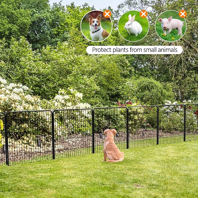 Topeakmart Dog Playpen Outdoor Puppy Exercise Pen Indoor Portable Pet Fence for Yard/RV Camping, 32 Inch 24 Panels