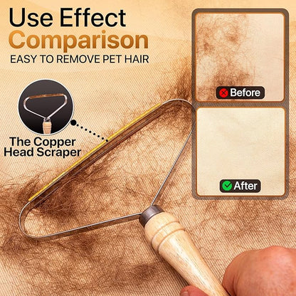 1-Pack Pet Hair Removal Tool - Carpet Rake and Squeegee for Pet Hair Remover Tool - Lint Remover and Hair Scraper for Couch - Easy to Clean Fuzz Fur and Pro Cat Dog Hair Remover for Rugs,Car Floor Mat