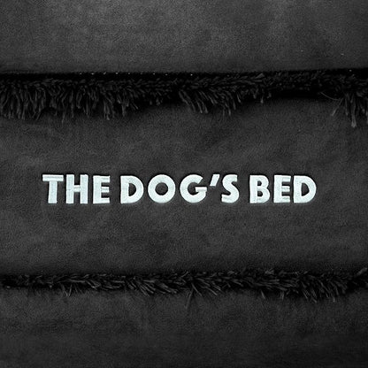 The Dog’s Bed Orthopedic Memory Foam Dog Bed with Bolsters for Large Dogs, Waterproof Washable Cover, Anti-Slip Base, Calming Surface – CertiPUR-Certified Foam, Plush Fabric, Black Plush, Large