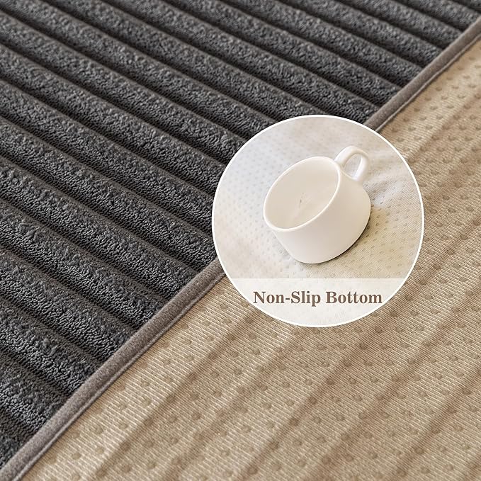 MYSKY HOME 100% Waterproof Couch Cover, Couch Covers for Dogs Washable, Non Slip Sectional Couch Covers, Couch Cover L Shape, Sofa Covers, Dog Bed Cover for Couch, Dark Grey, 35"x63"