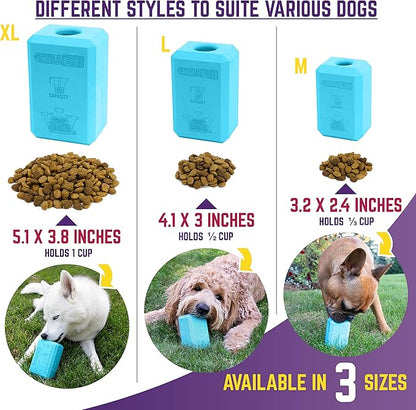 Chew King Premium Treat Dog Toy, Large, Extremely Durable Natural Rubber Fillable Toy Collection, Frozen Feeding