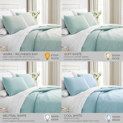 Southshore Fine Living, Inc. Oversized King Quilt Bedding Set, Microfiber Comforter Blue, Pet Hair Resistant Bedding California King Size Quilt Coverlet Bedspread Set with 2 Shams, Sky Blue Quilts