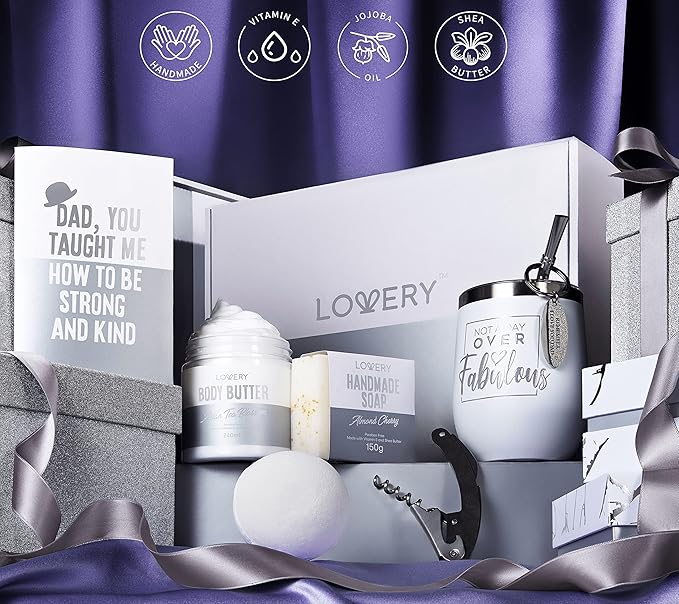 Gift for Dad, Personalized Gifts for Men, Birthday Funny Thank You Gifts for Him, Men, Husband, Father, Dad, Boss, Brother, Boyfriend, Uncle, Unique Spa Gift Set with w/ Tumbler, Self Care