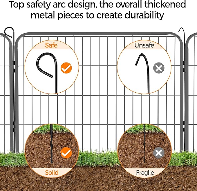 Yaheetech Wide Panel Dog Playpen, 16 Panels 24 inch High Pet Pen with Gate, Portable Indoor Outdoor Fence for Small/Medium Breed Dogs