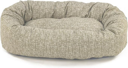 Majestic Pet 40 Inch Bagel Calming Dog Bed Washable – Cozy Soft Round Dog Bed with Spine Support for Dogs to Rest Their Head - Fluffy Donut Puppy Mat 40x29x9 (Inch) Large – Tan