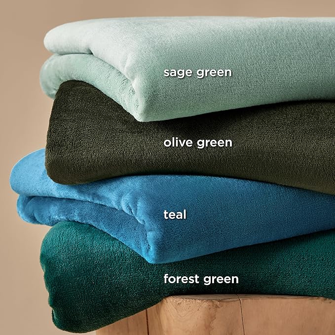 Bedsure Teal Blue Fleece Blanket 50x70 Blanket - 300GSM Soft Lightweight Plush Cozy Blankets for Bed, Sofa, Couch, Travel, Camping