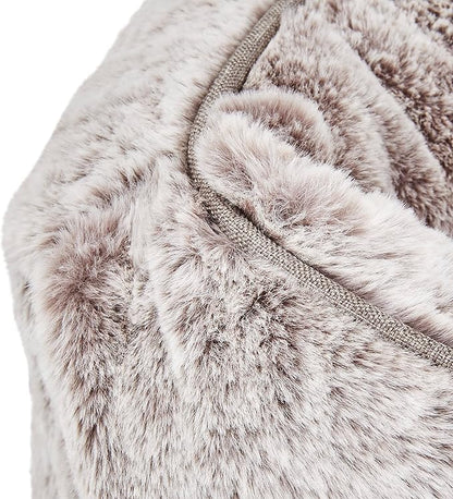 FUZI Luxury Aesthetic Dog Bed with Extra Cover for Small Dogs, Washable Pet Couch, Pet Bed with Sides, Non-Slip Bottom, Soft & Durable Calming Dog Bed, Faux Rabbit Fur, Small 25.1x16.75x9.5 Soft White