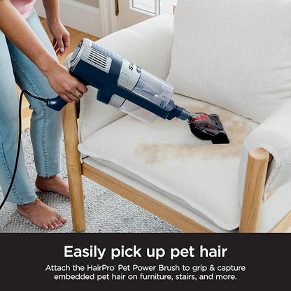 Shark HZ3002 Stratos Ultralight Corded Stick Vacuum with DuoClean PowerFins HairPro, Self-Cleaning Brushroll, & Odor Neutralizer Technology, Navy