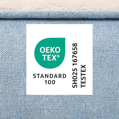 Town & Country Everyday CuddleTown Comfy Solid Bolster Sofa Pet Bed, Supportive & Calming Egg Crate Foam, Non-Slip Bottom, Machine Washable Cover, Blue, Large 35"x25"x8"