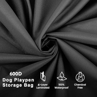 40" Dog Playpen Storage Bag, Suitable for Foldable Exercise Pet Playpens, Dog Fence Travel Bag With Handles For Camping and RV Trip, Waterproof Oxford Fabric