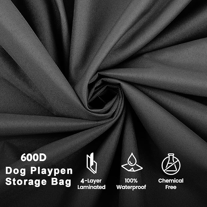 36" Dog Playpen Storage Bag, Suitable for Foldable Exercise Pet Playpens, Dog Fence Travel Bag With Handles For Camping and RV Trip, Waterproof Oxford Fabric