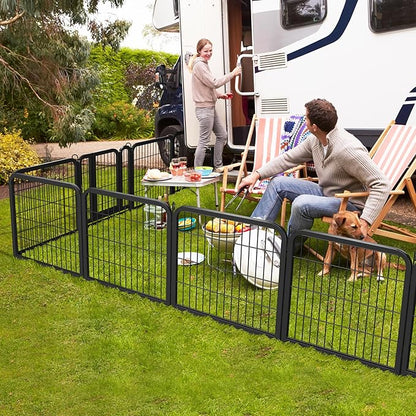 Topeakmart Dog Playpen Outdoor Puppy Exercise Pen Indoor Portable Pet Fence for Yard/RV Camping, 24 Inch 32 Panels