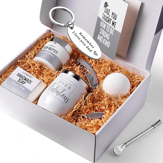 Gift for Dad, Personalized Gifts for Men, Birthday Funny Thank You Gifts for Him, Men, Husband, Father, Dad, Boss, Brother, Boyfriend, Uncle, Unique Spa Gift Set with w/ Tumbler, Self Care