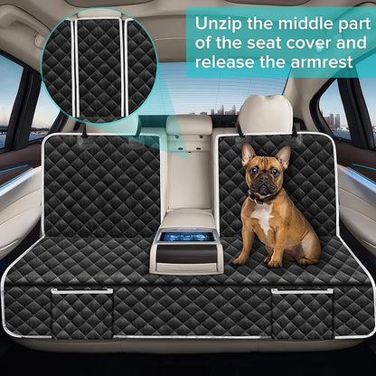 Dog Car Seat Cover Compatible with Honda Civic Accord HRV HR-V Si Sedan Hatchback Sport LX EX EX-L Hybrid Rear Back Seat Accessories, Waterproof Pet Bench Backseat Covers with Backing 2000-2026