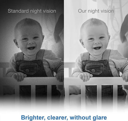 VTech VM350 No WiFi Video Baby Monitor - 5" High-Resolution Screen, Fixed Camera with 2X Zoom, 1000ft Range, Automatic Night Vision, 2-Way Talk, Lullabies, Temperature Sensor