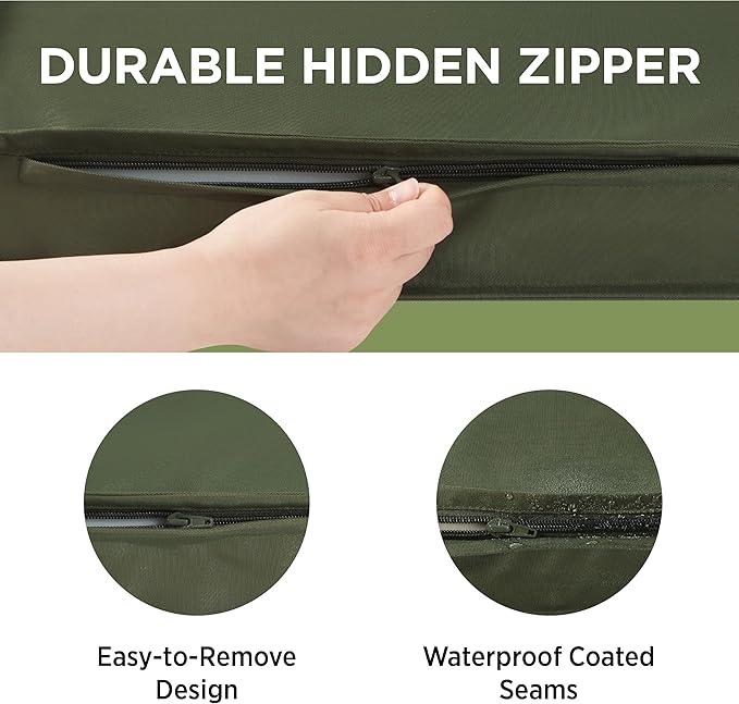 LE SURE Waterproof Dog Bed Cover Replacement Washable - Large Size for Pet Mat 36x27x3 Inches, Green