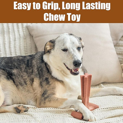 SPOT Bam-Bones Plus Coffee Wood T-Bone Dog Chew Toy, Beef Flavor, Nylon and Coffee Wood Fiber Blend, Durable Chew for Heavy Chewers and Dogs Under 90 lbs, Non-Splintering Dental Chew, 7 Inch