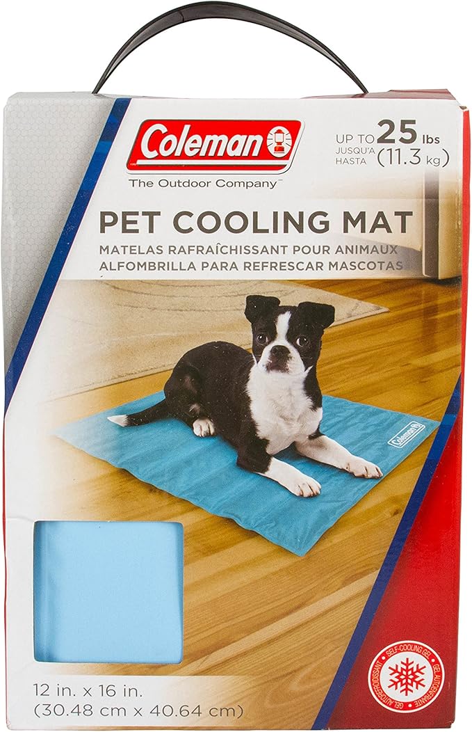 Coleman Comfort Cooling Gel Pet Pad Mat in Small 12x16, For Small Pets (Blue)