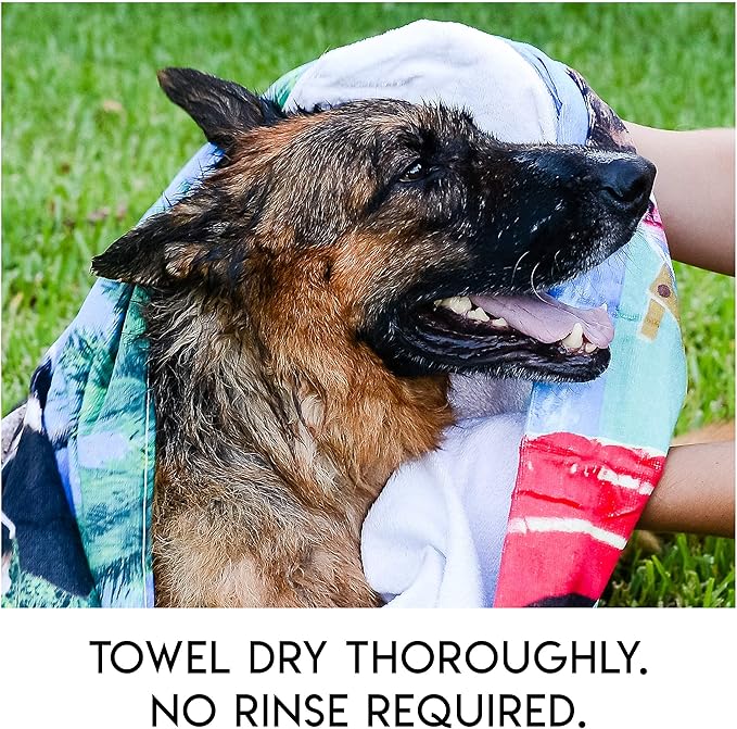 Scrubby Pet No Rinse Pet Wipes | Rinse Free Shampoo Mittens | Dogs & Cats | Bath Wipes - Bathing & Washing Pets, Hypoallergenic | No Rinse Wash Mitt | Grooming, Lather Wipe Dry - Pack of 10