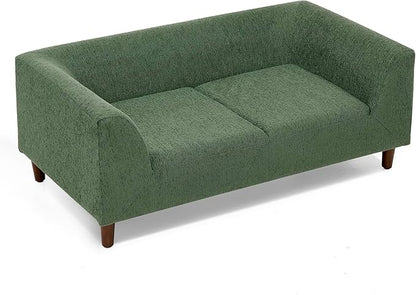 Dog Sofa Couch for Medium Dogs with Backrest and Armrest, Memory Foam Dog Sofa Bed, Modern Elevated Pet Couch Bed with Wooden Legs, Green
