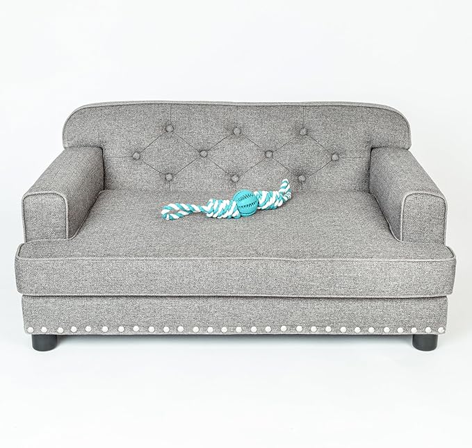 Design59 Premium Large Dog Sofa Bed, Holds 160 Lbs, 38 inch. Luxury Dog Bed with Removable Washable Performance Fabric Cushion for Comfort Sleep, Joint Support for Different Pet Sizes
