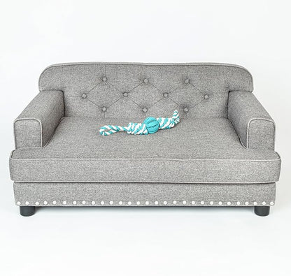 Design59 Premium Large Dog Sofa Bed, Holds 160 Lbs, 38 inch. Luxury Dog Bed with Removable Washable Performance Fabric Cushion for Comfort Sleep, Joint Support for Different Pet Sizes