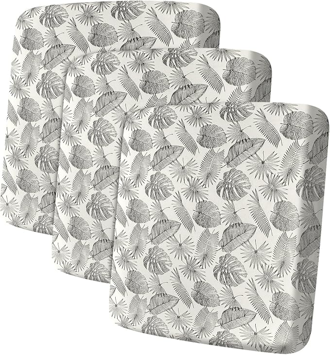 ANARACHON Leather Look Couch Cushion Covers Sofa Seat Slipcovers Sets Couches Furniture Protector for Sectional Armchair Loveseat Pets Kids Stretch Spandex Fabric (3 Cushion Sofa, Beige Leaf)
