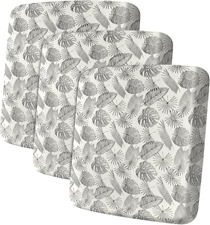 ANARACHON Leather Look Couch Cushion Covers Sofa Seat Slipcovers Sets Couches Furniture Protector for Sectional Armchair Loveseat Pets Kids Stretch Spandex Fabric (3 Cushion Sofa, Beige Leaf)