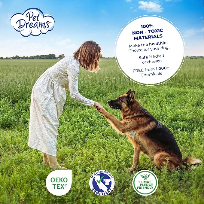 Pet Dreams Dog Crate Pad - Washable Kennel Mat, Crate Pads for Dog Cages, Non-Toxic, Flat Indoor Cat Bed, Fits iCrate 18, 24, 30, 36, 42, 48 Inches (Ivory, Small, 24")