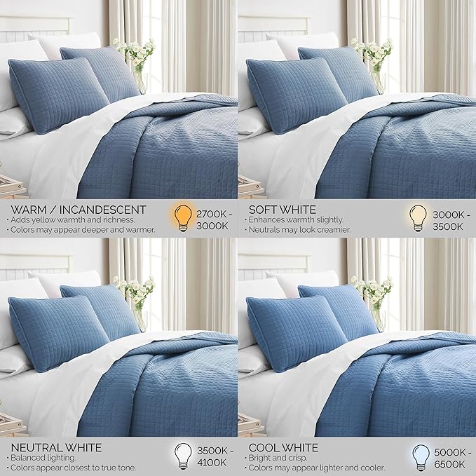 Southshore Fine Living, Inc. Queen Quilt Bedding Set, Summer Comforter Quilts Queen Size, Pet Hair Resistant Bedding, Lightweight Bedspread, Full Size Coverlet with 2 Pillow Shams, Coronet Blue Quilt