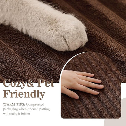 MYSKY HOME 100% Waterproof Couch Cover, Couch Covers for Dogs Washable, Non Slip Couch Covers for 3 Cushion Sofa Pet Friendly, Sofa Cover Slipcover Furniture Protector Dog Bed Cover, Brown, 35"x70.9"