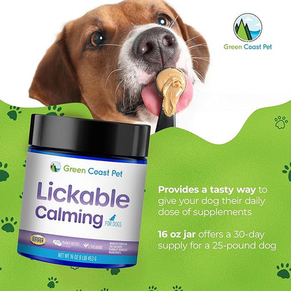 Lickable Actives (Calming) Supplement for Dogs, 16 oz | Made in USA | 30 Day Supply
