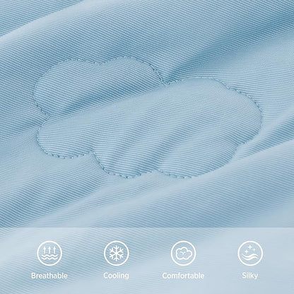 Lesure Premium Cooling Blankets for Extra Large Dogs - Washable Dog Cooling Throw Blanket with Q-MAX>0.4，Durable Self Cooling Pet Mat for Cat, Soft Cooling Summer Blanket for Hot Weather, Blue, 50x60"